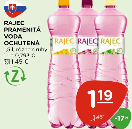 Rajec Pramenitá voda sýtená