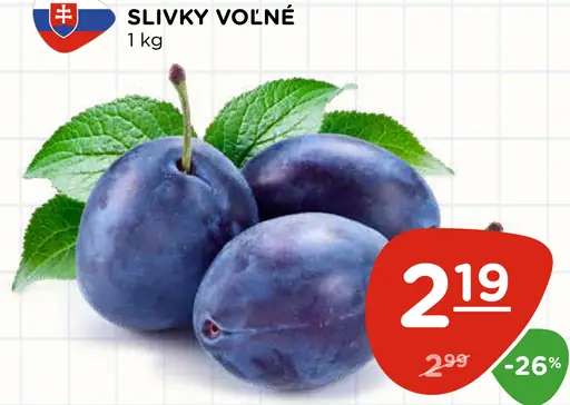 Slivky voľné