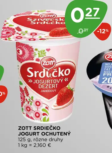 Zott Srdiečko Jogurt ochutený