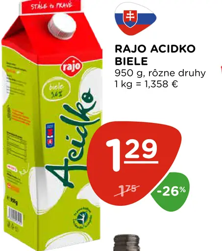 Rajo Ačidko biele
