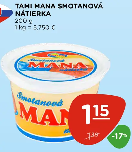 Tami Mana Smotanová nátierka