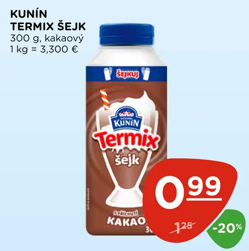 Kunín Termix šejk čokoláda kakao