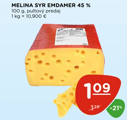 Melina syr Emdamer 45%