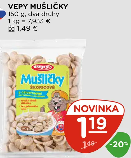 Vepy Obilné mušličky