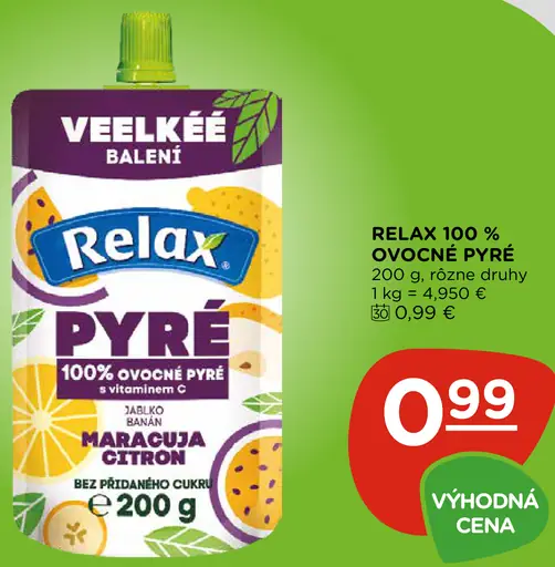 Relax 100% ovocné pyré