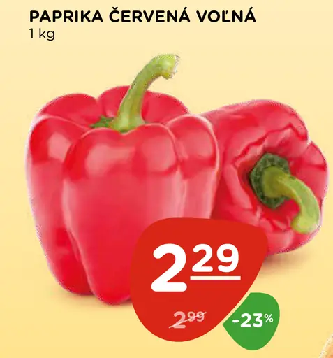 Paprika červená voľná