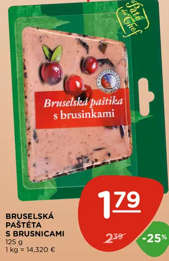 Bruselská paštéta s brusnicami
