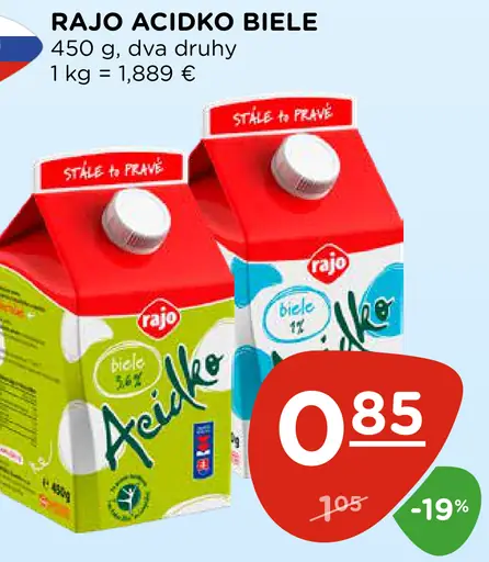 Rajo Ačidko biele