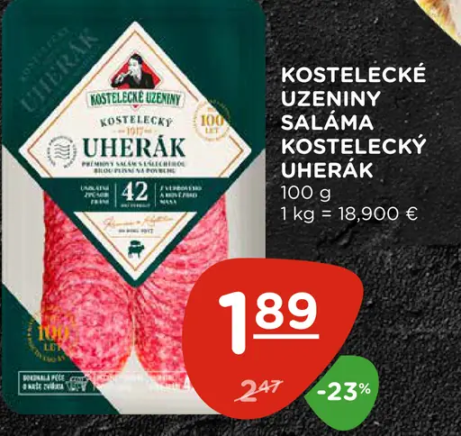 Kostelecké Uzeniny Saláma Herkules