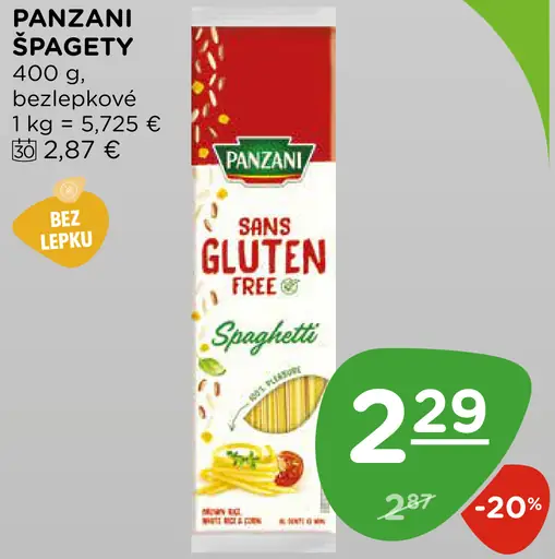 Panzani špagety bezlepkové