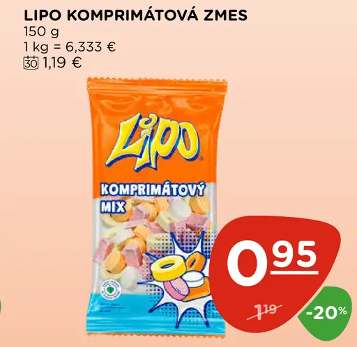 Lipo komprimátová zmes
