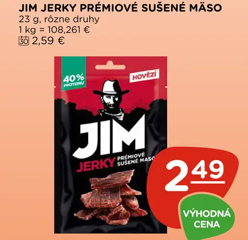 Jim Jerky Prémiové Sušené Mäso