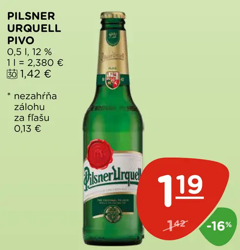Pilsner Urquell pivo