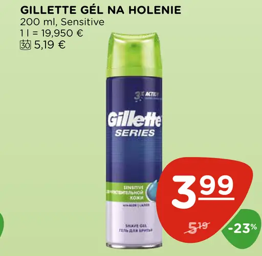 Gillette Gél na holenie