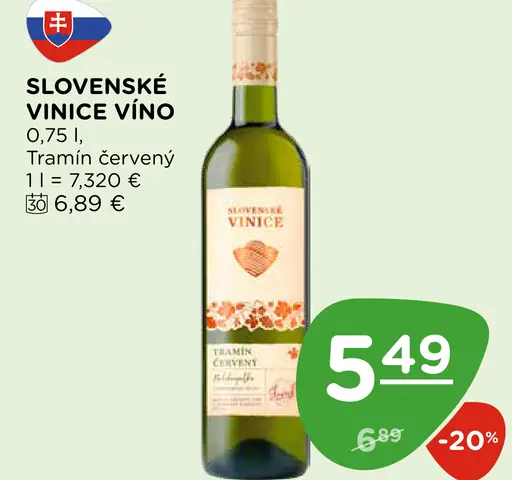 Slovenské vinice Tramín červený víno