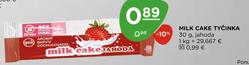 Milk Cake Tyčinka Jahoda