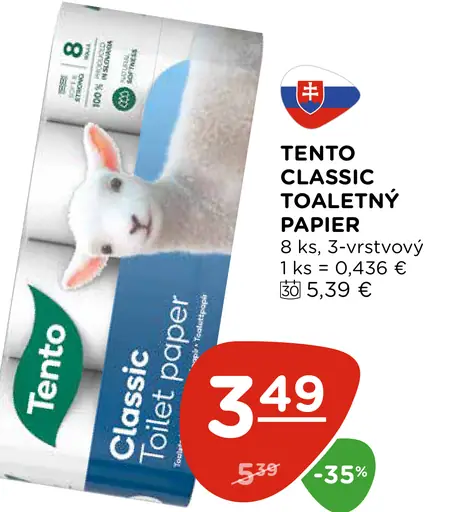 Tento Classic toaletný papier