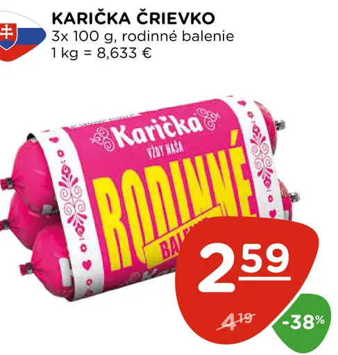 Karíčka Rodinné Črievko