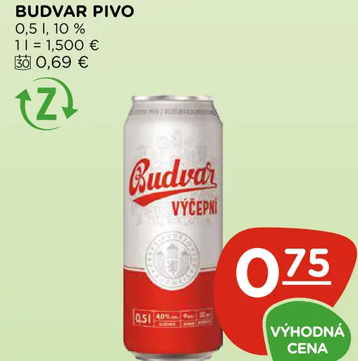 Budvar Tmavý ležiak pivo