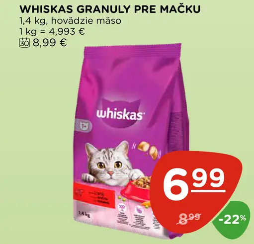 Whiskas Granuly pre mačku