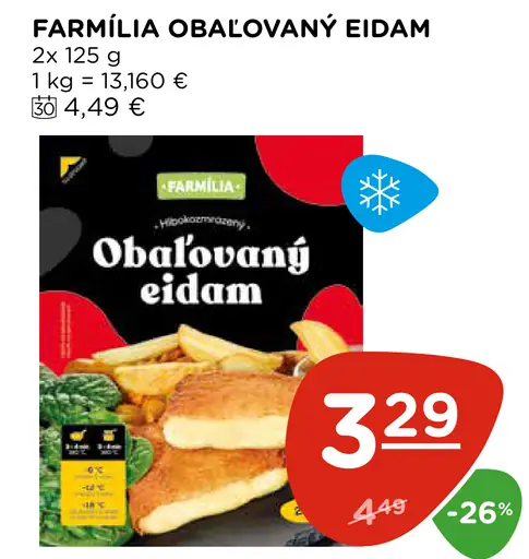 Familia obalovaný eidam