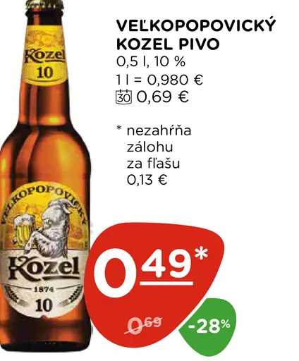 Velkopopovický Kozel plechovka