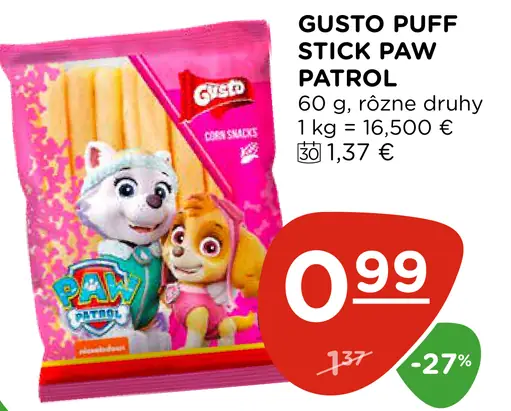 Gusto Puff Stick Paw Patrol