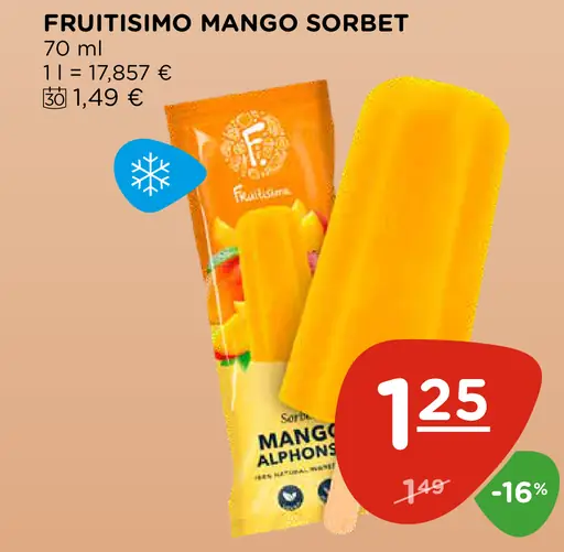 Fruitissimo Mango Sorbet