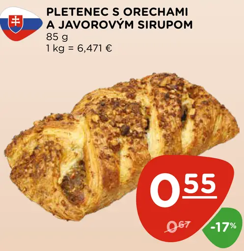 Pletenec s orechami a javorovým sirupom