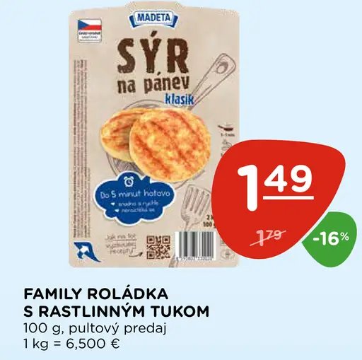 Family Roláda s rastlinným tukom