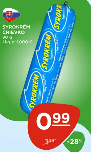 Syrokrem črievko