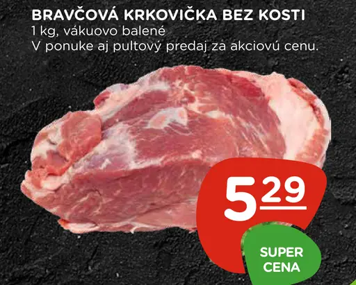 Bravčová krkovička bez kosti, plátky