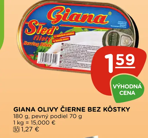 Giana Olivy Čierne Bez Kôstky