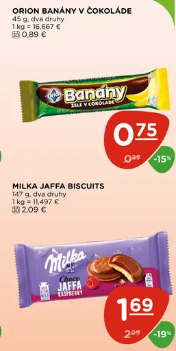 Orion Banány XXL želé v čokoláde