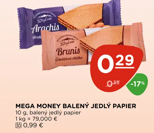 Mega Money Balený jedlý papier