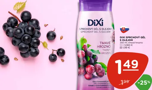 DiXi sprchový gél tmavé hrozno