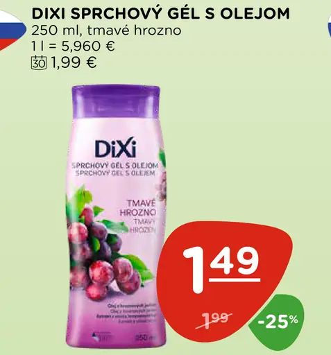 Dixi sprchový gél s olejom