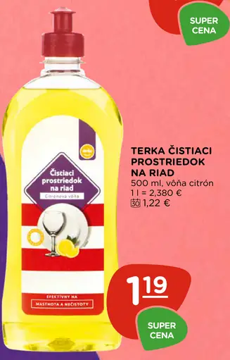 Terka čistiaci prostriedok na riad