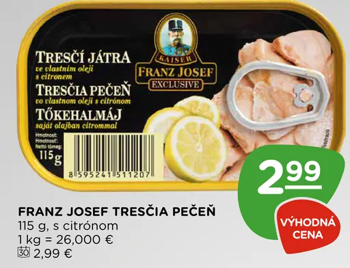 Franz Josef Tresčia pečeň s citrónom