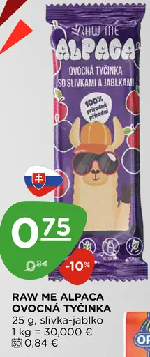Raw Me Alpaca Ovocná tyčinka