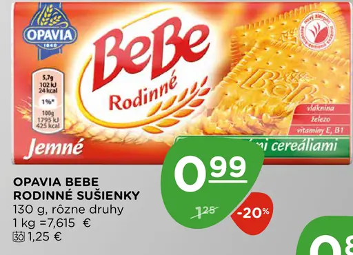 Opavia BeBe Rodinné jemné sušienky