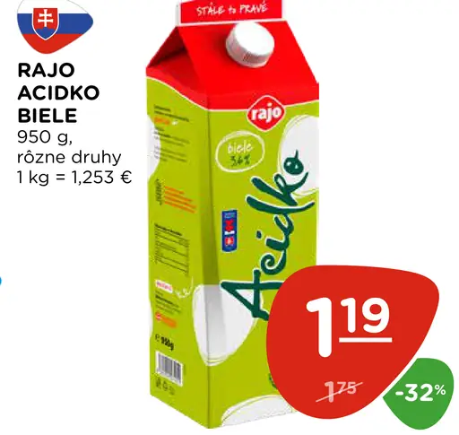 Rajo Ačidko biele