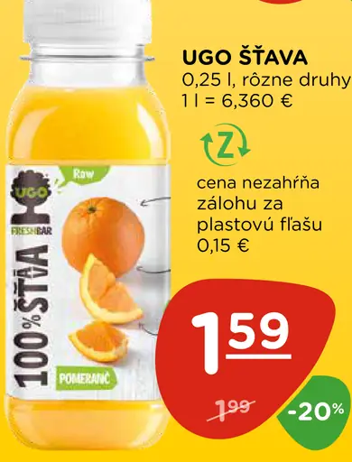 Ugo šťava pomaranč
