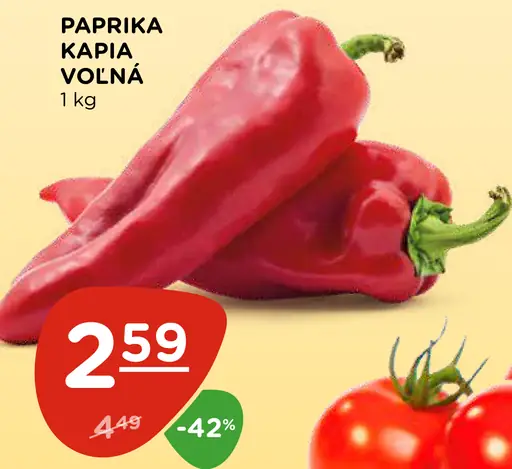 Paprika kápia voľná