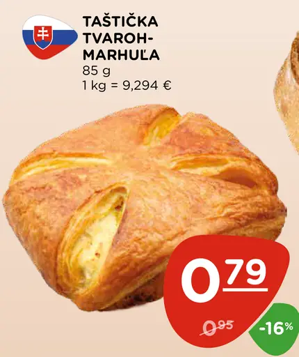Taštička tvaroh-marhuľa