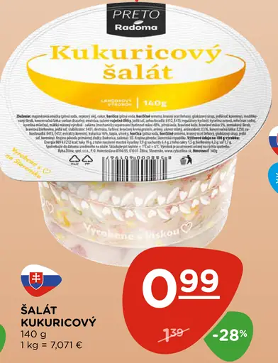 Šalát kukuricový