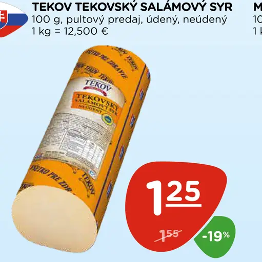 Tekov tekovský salámový syr