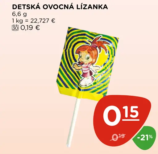 Detská ovocná lízanka
