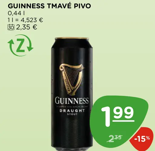 Guinness plechovka Tmavé pivo