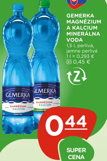 Gemerka Magnézium a Kálium minerálna voda